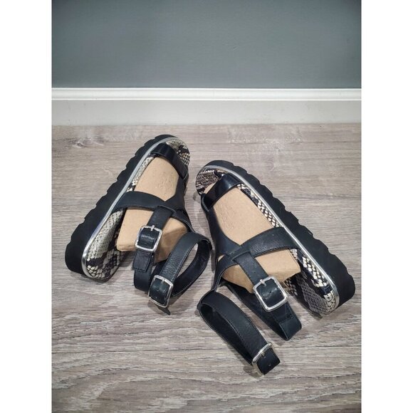 Donald Pliner Lido Snake Print Leather Wedge Open Toe Gladiator Sandals Sz 6.5M - Picture 5 of 16